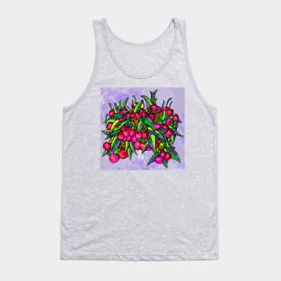 Cherries and Leaves and Flowers Tank Top